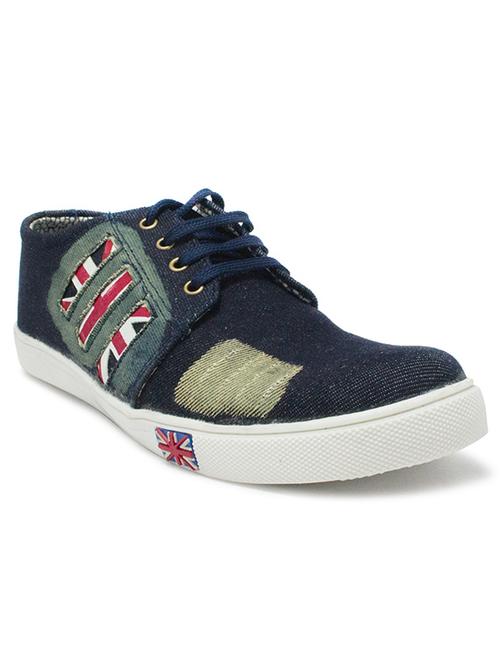 dark blue printed denim shoes - 11312278 - Very Small Image - 1