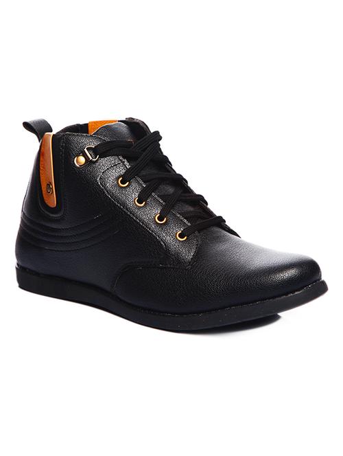 black leatherette low ankle boot - 11312345 - Very Small Image - 1