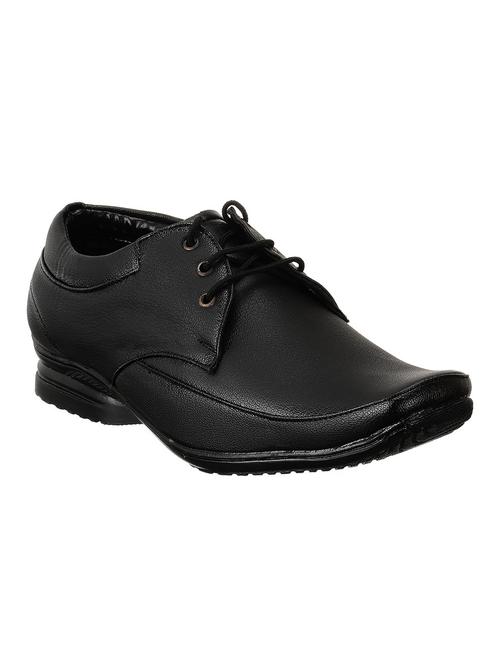 black leatherette lace up derby - 11312451 - Very Small Image - 1