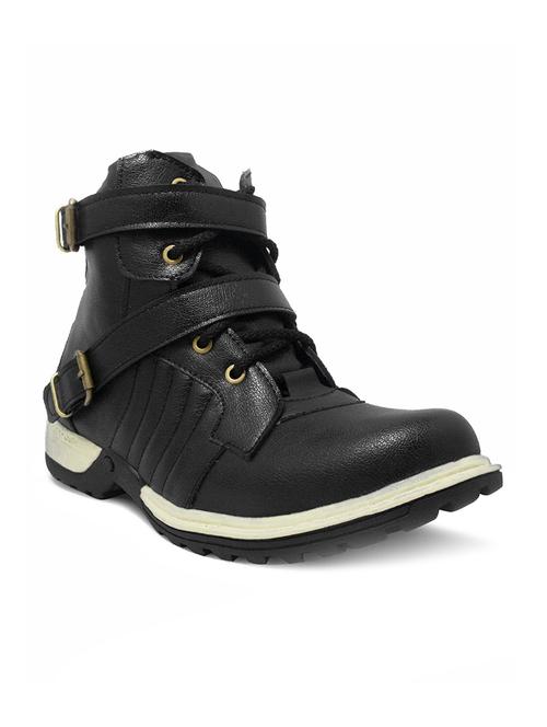 black leatherette high ankle boot - 11312715 - Very Small Image - 1