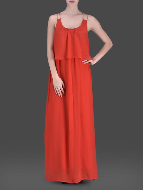 red strappy maxi dress - 1131382 - Very Small Image - 1