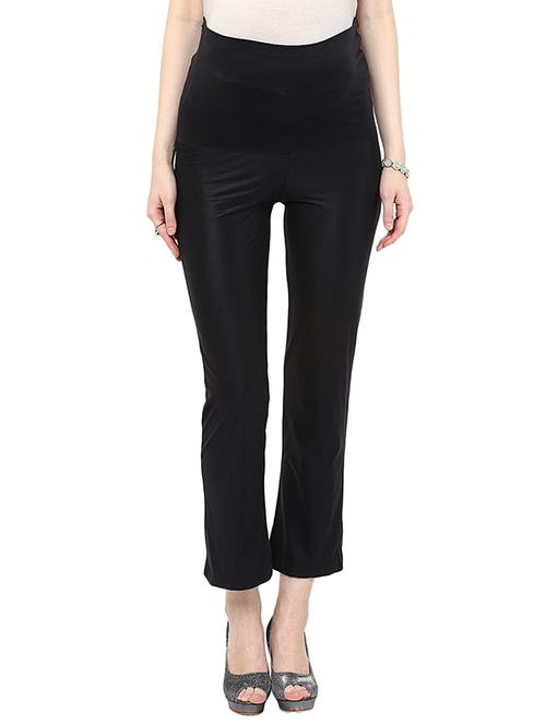 solid black polyester track pant - 11317625 - Very Small Image - 1