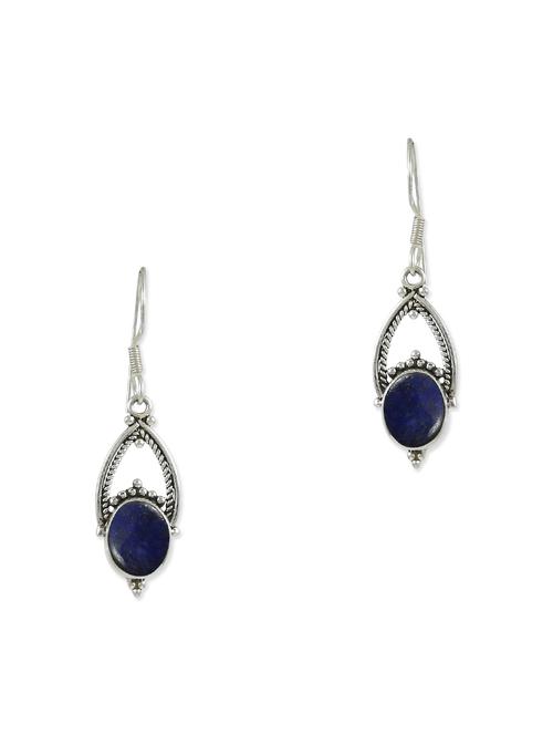 silver drop earring - 11319531 - Very Small Image - 1