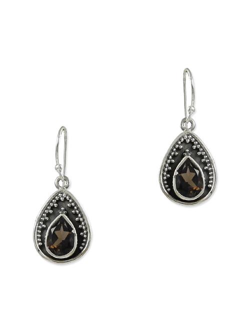 silver drop earring - 11319587 - Very Small Image - 1