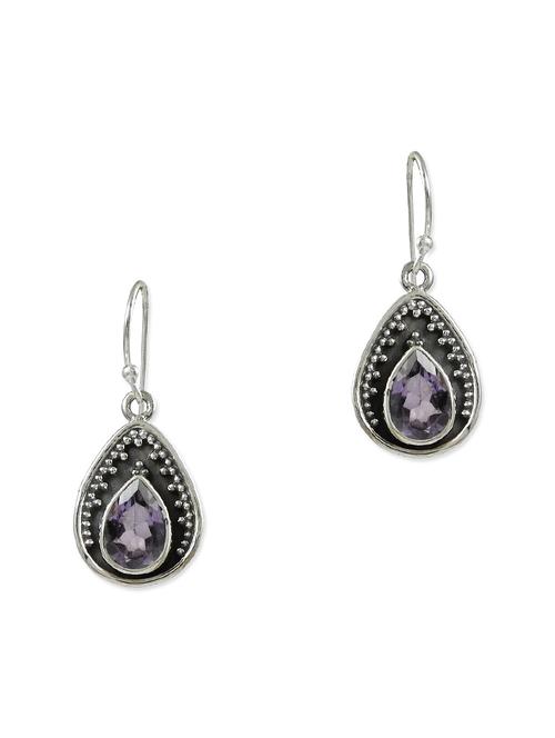 silver drop earring - 11319590 - Very Small Image - 1