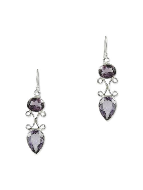 silver drop earring - 11319601 - Very Small Image - 1