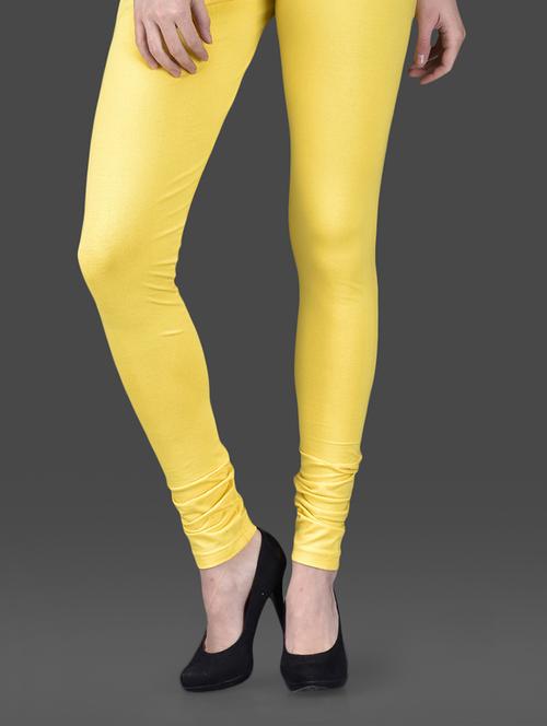 yellow cotton lycra leggings - 1132057 - Very Small Image - 1