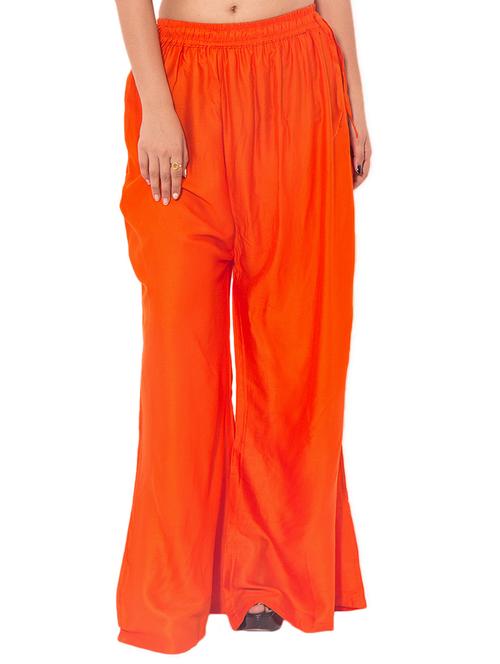 orange viscose palazzos - 11322476 - Very Small Image - 1