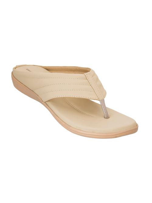 beige pu slip on sandals - 11323489 - Very Small Image - 1
