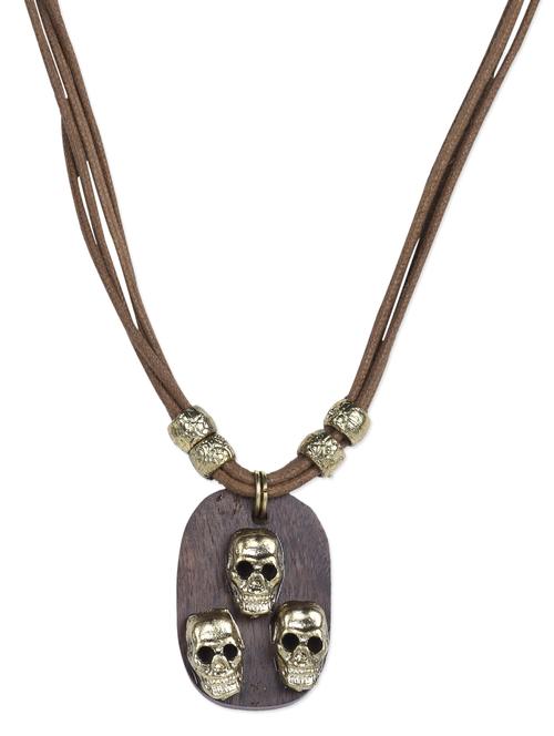 three skulls pendant multistrand necklace - 1132492 - Very Small Image - 1