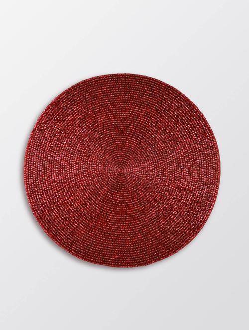 red beaded round placemat - 1132575 - Very Small Image - 1