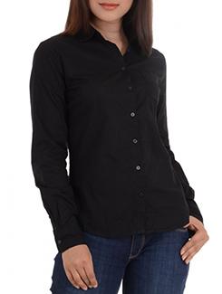 black cotton regular shirt - 11326159 - Very Small Image - 1