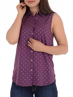 purple cotton regular shirt - 11326173 - Very Small Image - 1