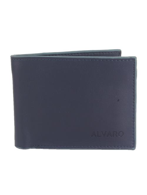 solid navy blue leather wallet - 11326520 - Very Small Image - 1