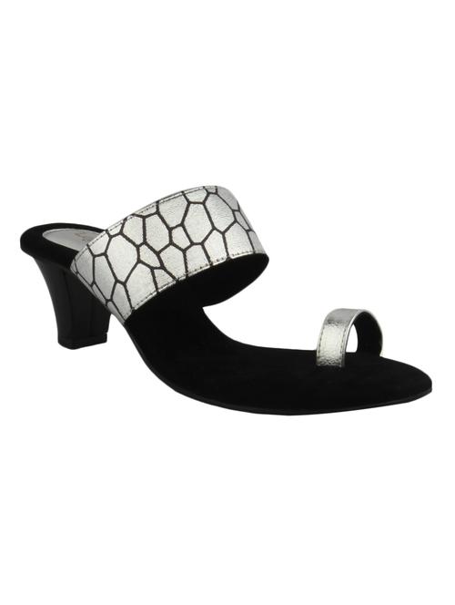 black faux leather slip on sandals - 11333316 - Very Small Image - 1