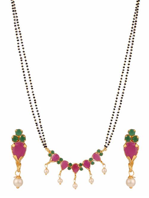 multi colored gold plated mangalsutra - 11333778 - Very Small Image - 1