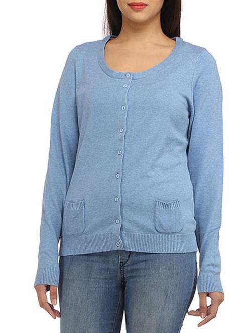 light blue woolen cardigan - 11333867 - Very Small Image - 1