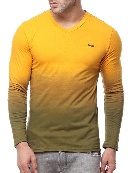 yellow ombre cotton t-shirt - 11334743 - Very Small Image - 1