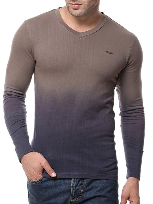 taupe cotton ombre t-shirt - 11334744 - Very Small Image - 1