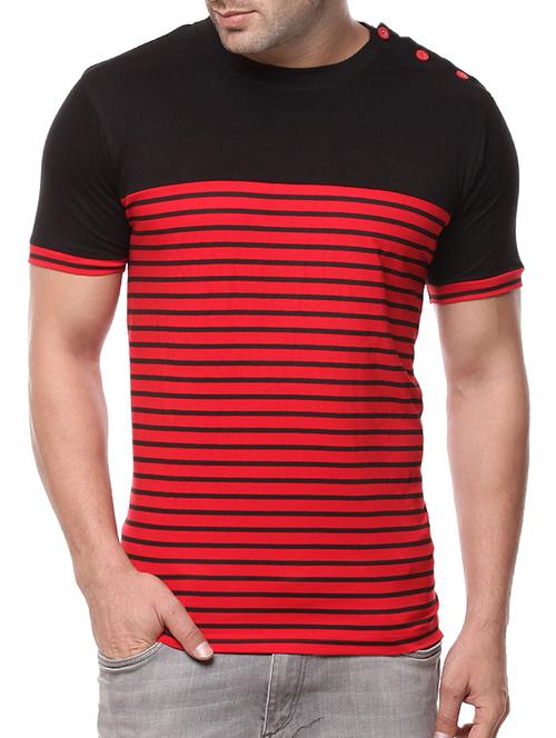 red striped cotton t-shirt - 11334787 - Very Small Image - 1