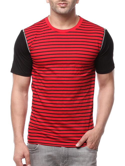 red striped cotton t-shirt - 11334799 - Very Small Image - 1