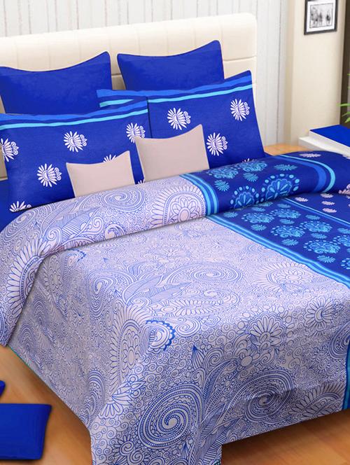 iws designer cotton printed double bedsheet - 11337018 - Very Small Image - 1