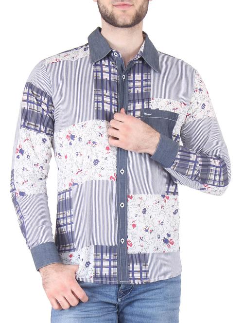 multi colored cotton casual shirt - 11343851 - Very Small Image - 1