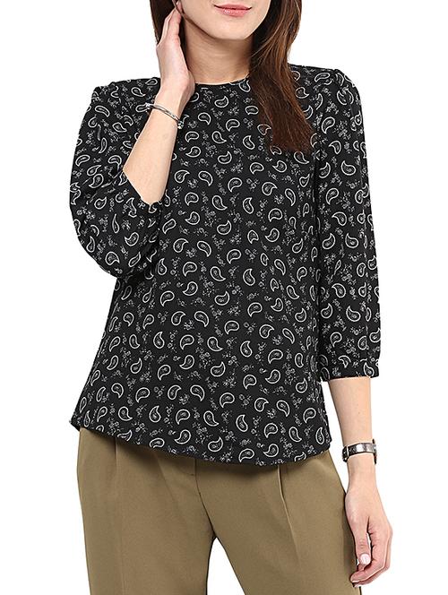 multi colored crepe regular top - 11344045 - Very Small Image - 1