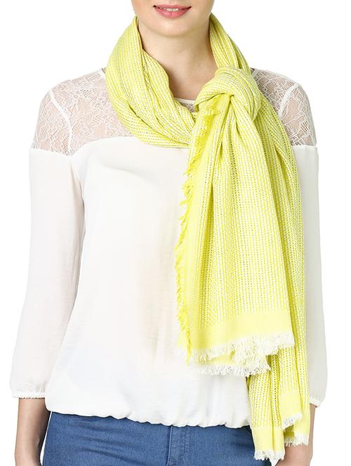 yellow viscose stole - 11346543 - Very Small Image - 1