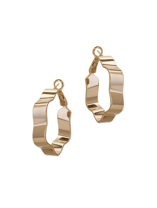 solid gold copper hoop earrings - 11351090 - Very Small Image - 1