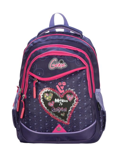 purple printed polyester backpack - 11353780 - Very Small Image - 1