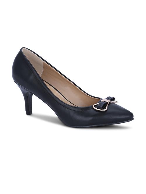 black color, leatherette slip on pump - 11354659 - Very Small Image - 1