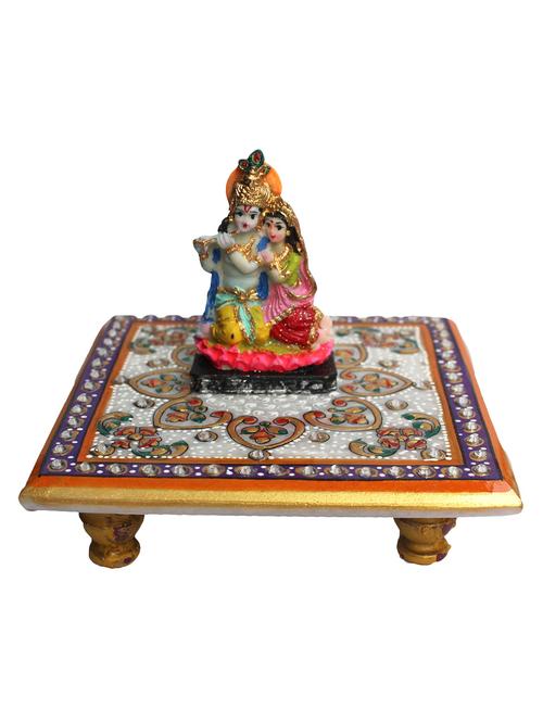 dekor world radha krishna on marble chocki - 11356723 - Very Small Image - 1