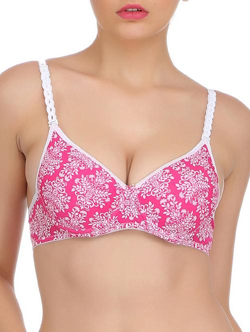 pink cotton push up bra - 11357609 - Very Small Image - 1