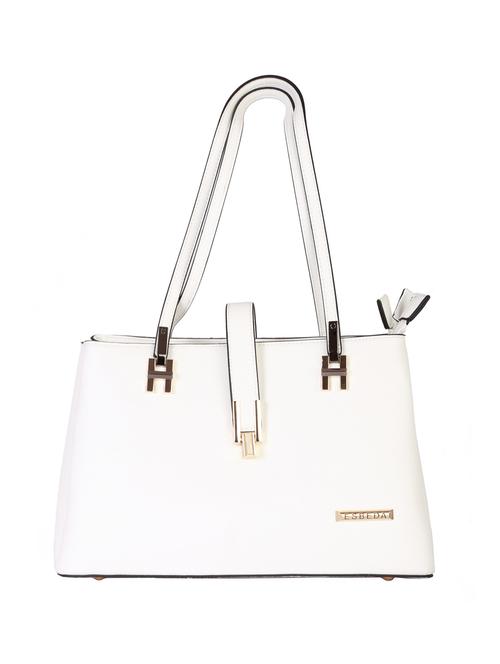 white faux leather structured handbag - 11359242 - Very Small Image - 1