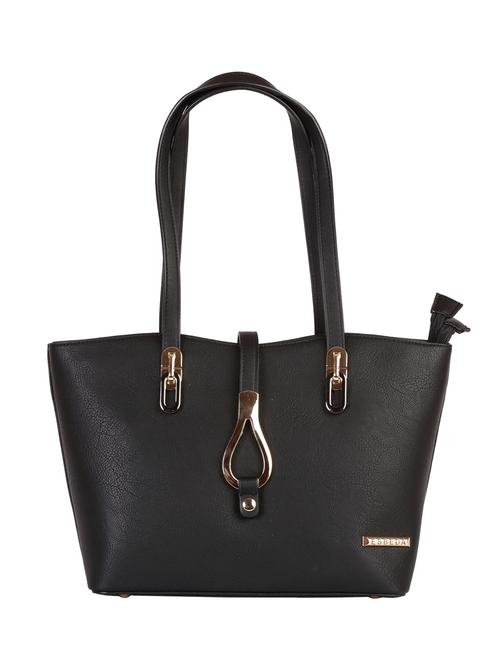 solid black faux leather handbag - 11359257 - Very Small Image - 1