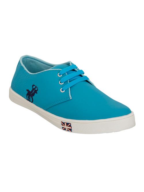 blue leatherette lace up sneaker - 11360456 - Very Small Image - 1
