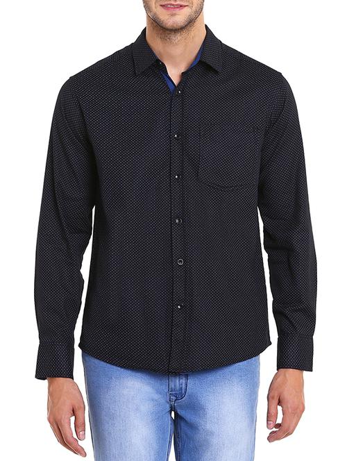 black cotton casual shirt - 11361362 - Very Small Image - 1