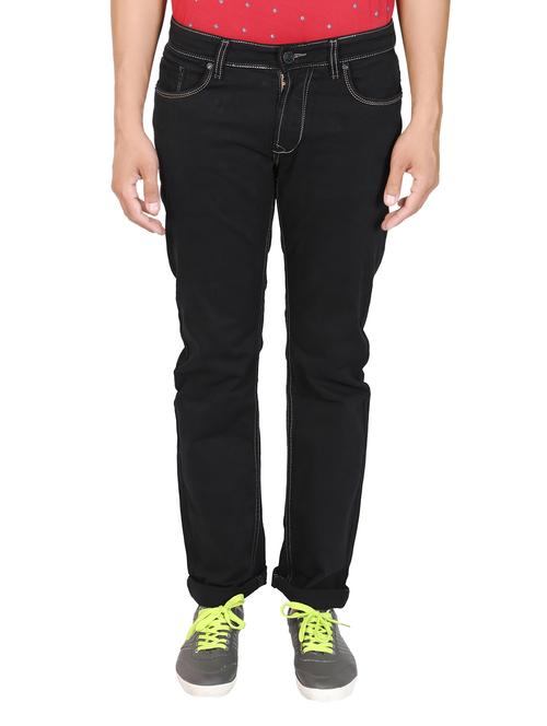 solid black cotton jeans - 11366003 - Very Small Image - 1