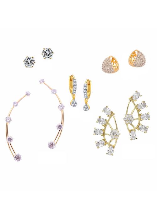 multi colored gold plated earring - 11366011 - Very Small Image - 1
