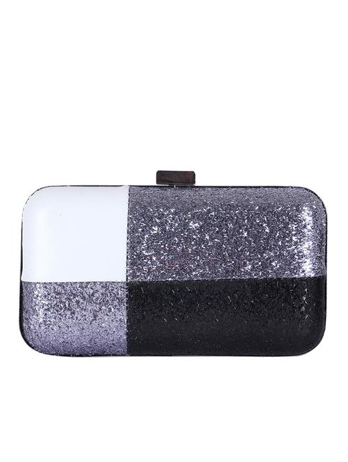 black leatherette box clutch - 11366389 - Very Small Image - 1