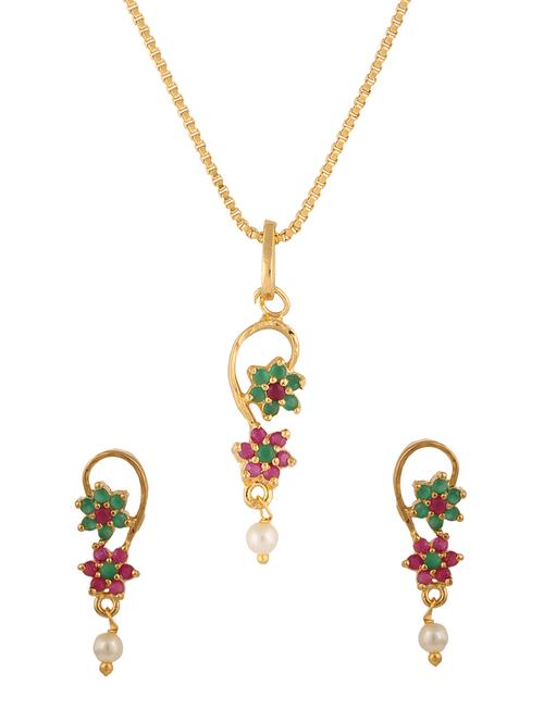 multicolor gold plated pendant - 11367037 - Very Small Image - 1