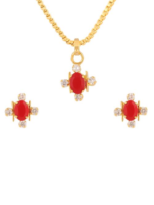 orange gold plated pendant - 11367046 - Very Small Image - 1