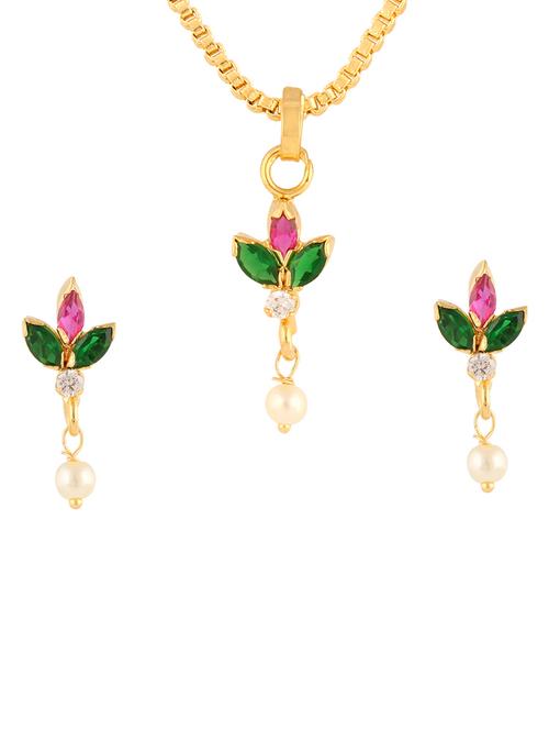 multicolor gold plated pendant - 11367105 - Very Small Image - 1