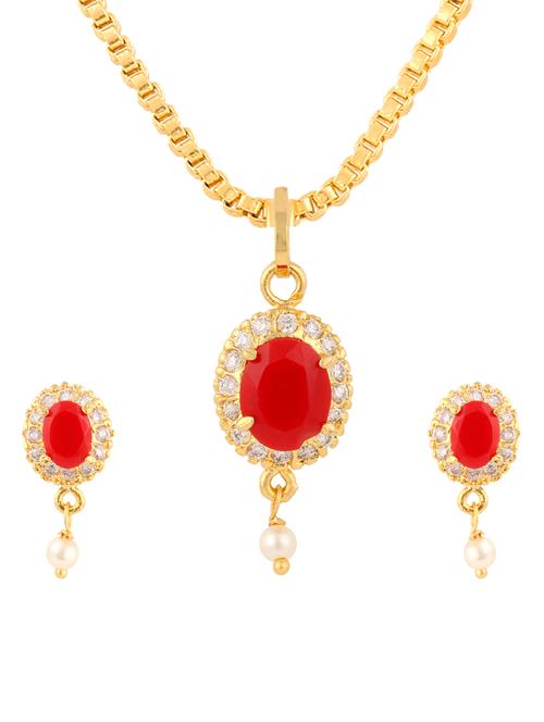 orange gold plated pendant - 11367110 - Very Small Image - 1