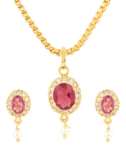 pink gold plated pendant - 11367112 - Very Small Image - 1