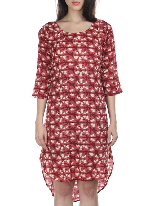 red cotton dress - 11368197 - Very Small Image - 1