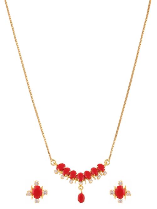orange gold plated pendant - 11368953 - Very Small Image - 1