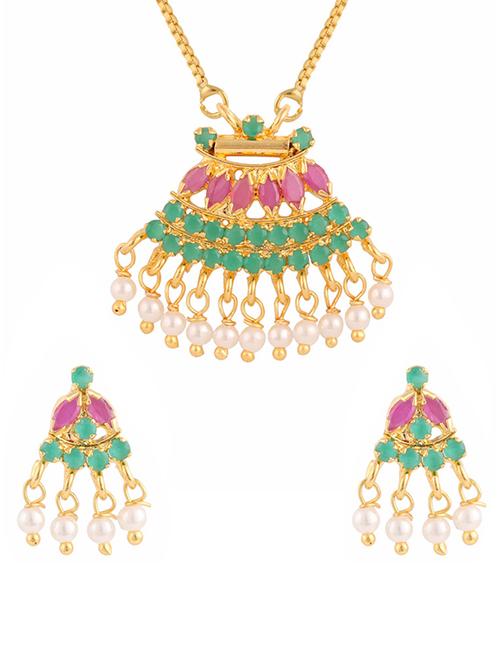 multicolor gold plated pendant - 11368973 - Very Small Image - 1
