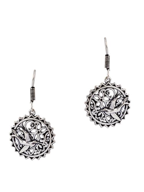 silver brass drop earring - 11369183 - Very Small Image - 1